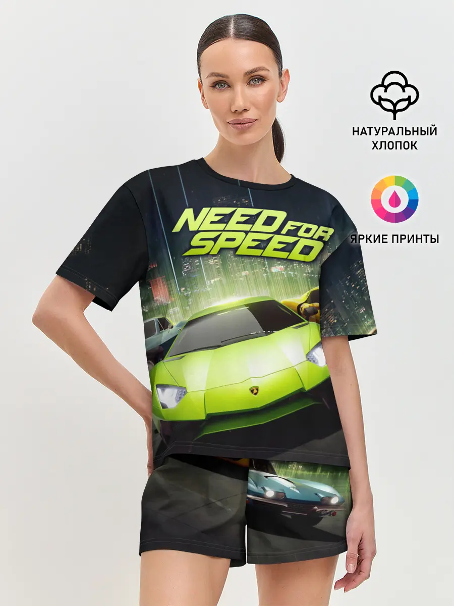 Женская пижама с шортами / Need for Speed