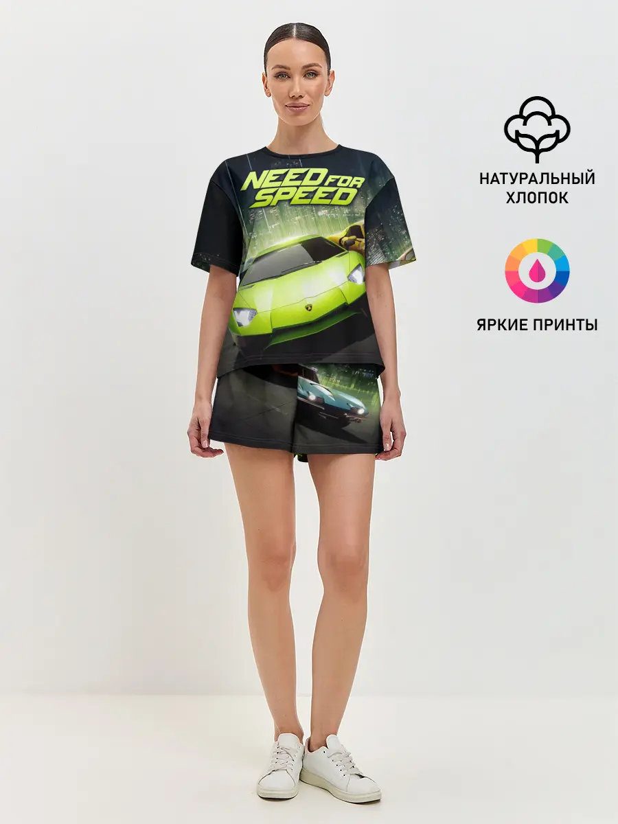 Женская пижама с шортами / Need for Speed