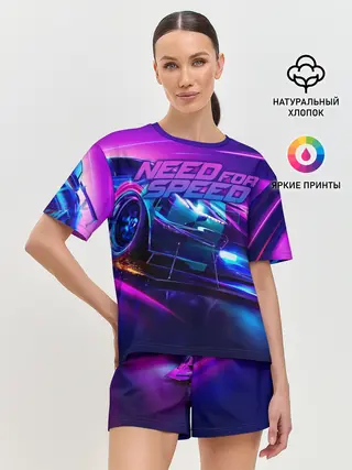 Женская пижама с шортами / Need for Speed