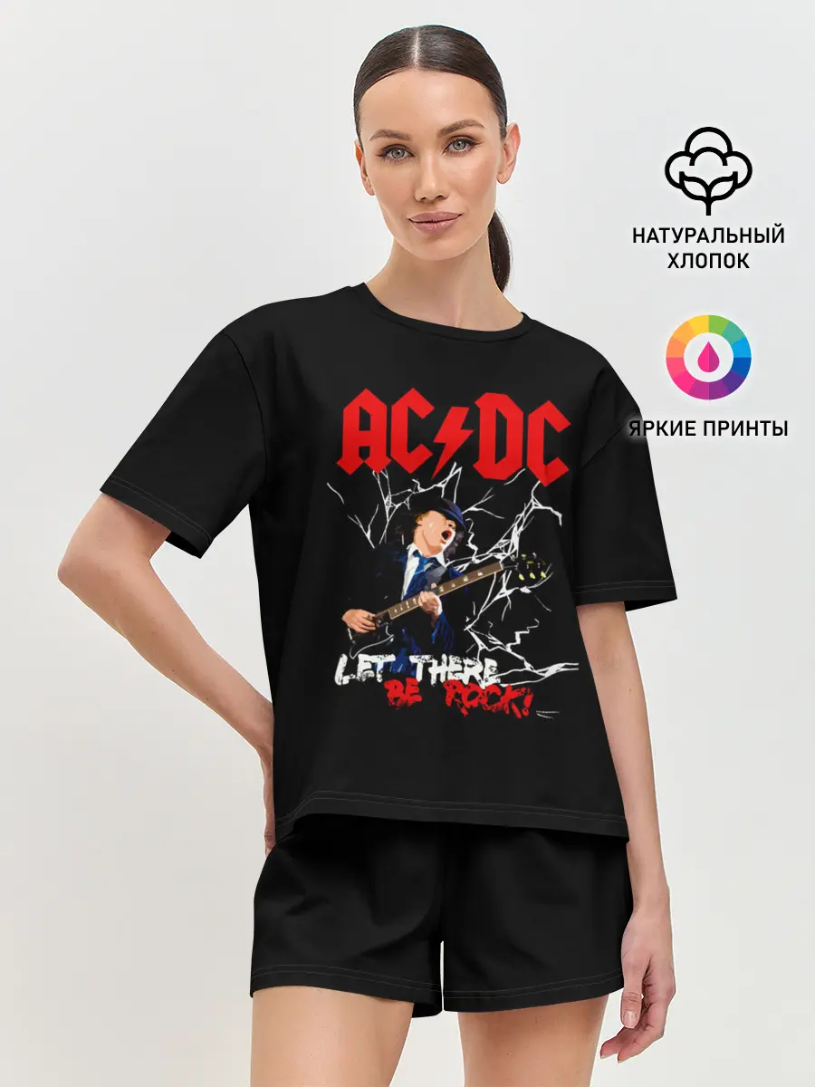Женская пижама с шортами / AC/DC let there be rock!