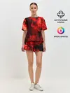 Женская пижама с шортами / Красный дым