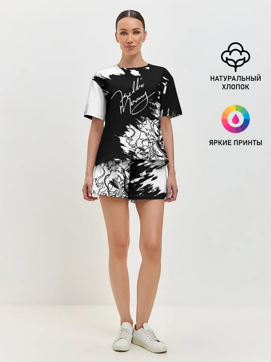 Женская пижама с шортами / Автограф Фредди Меркьюри