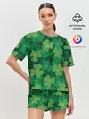 Женская пижама с шортами / Ирландский клевер