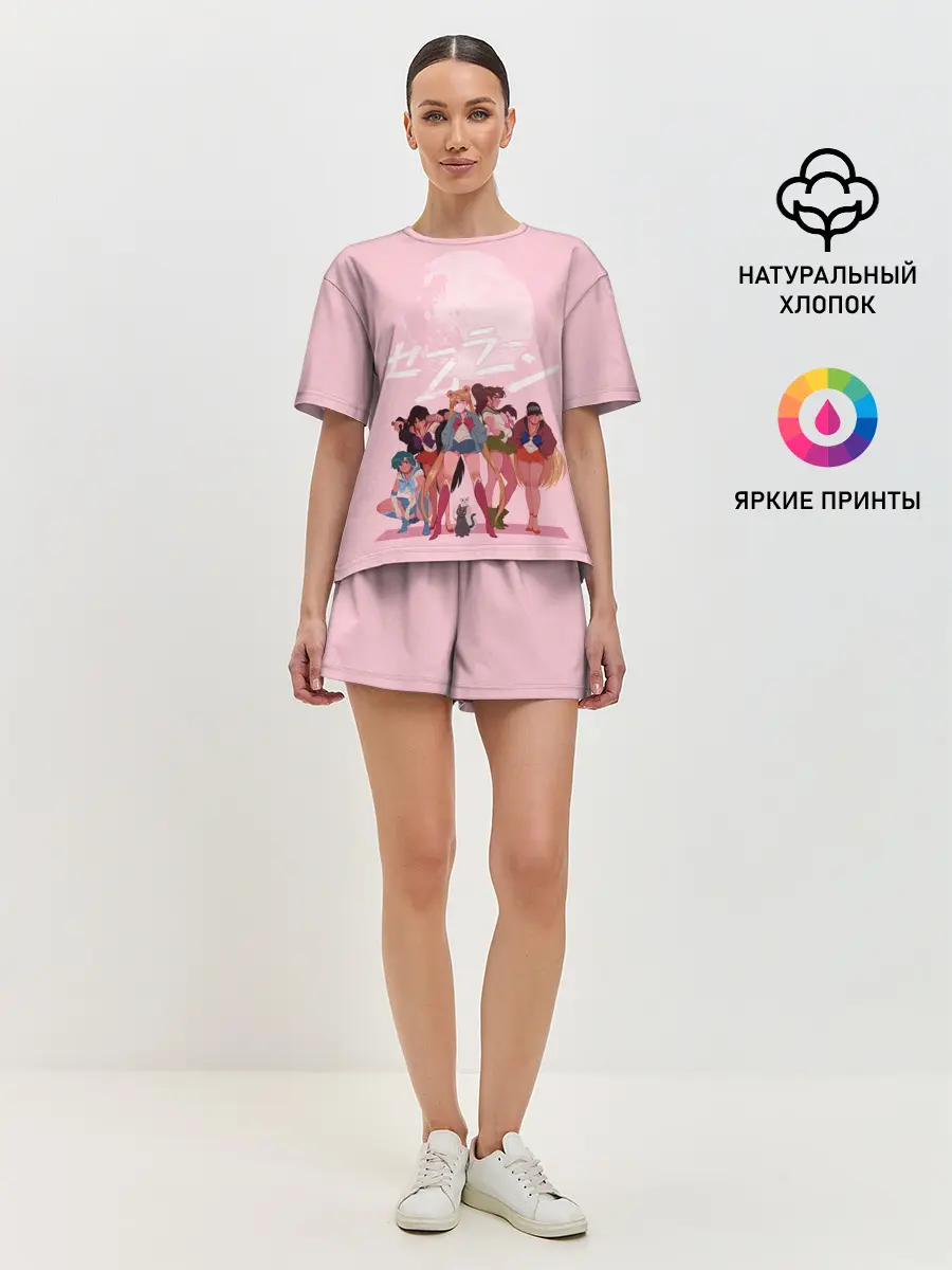 Женская пижама с шортами / PINK SAILOR MOON