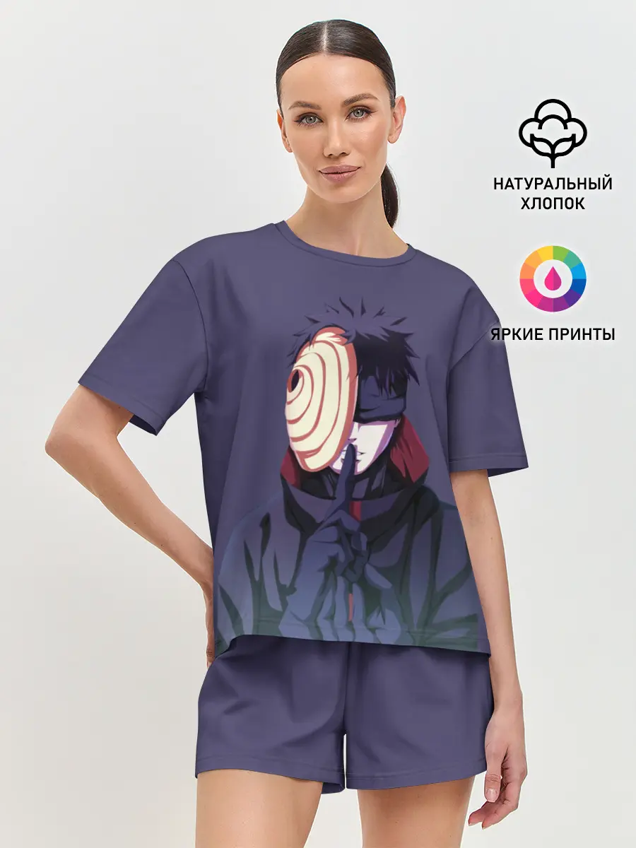 Женская пижама с шортами / Обито Учиха