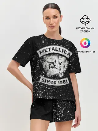 Женская пижама с шортами / Metallica