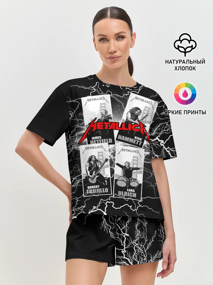 Женская пижама с шортами / Metallica