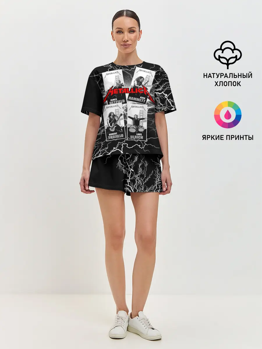 Женская пижама с шортами / Metallica
