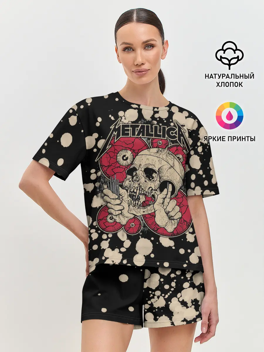 Женская пижама с шортами / Metallica