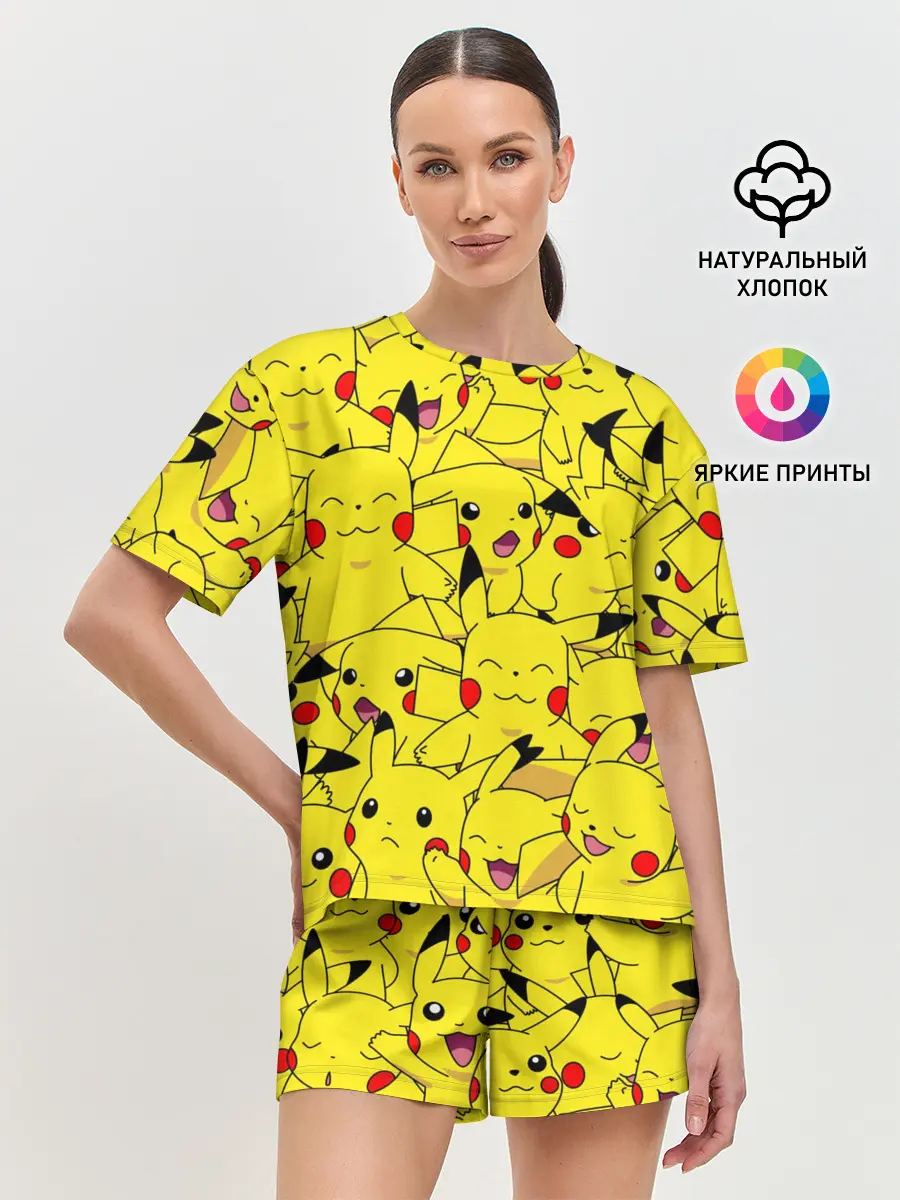 Женская пижама с шортами / ПИКАЧУ