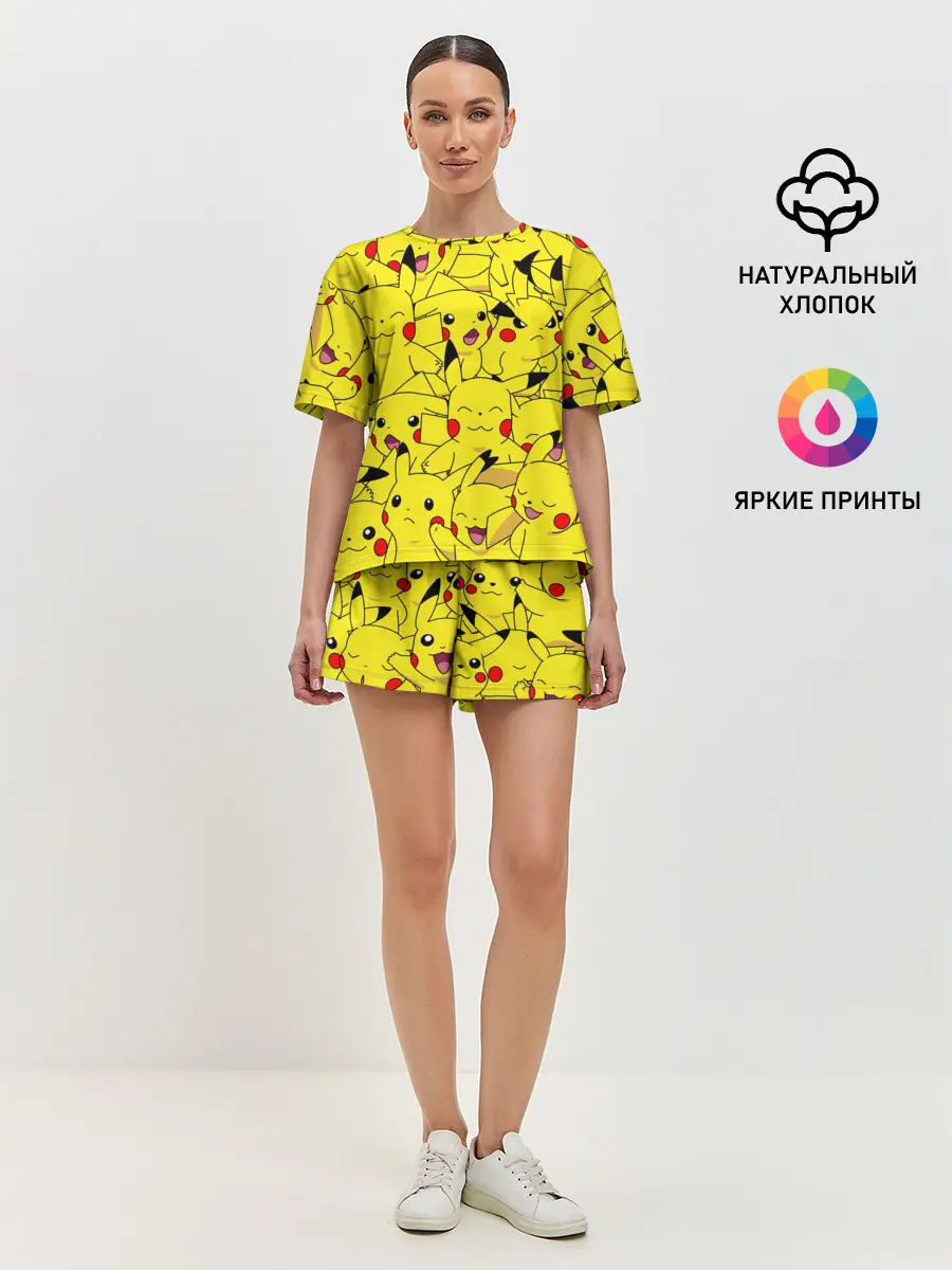 Женская пижама с шортами / ПИКАЧУ