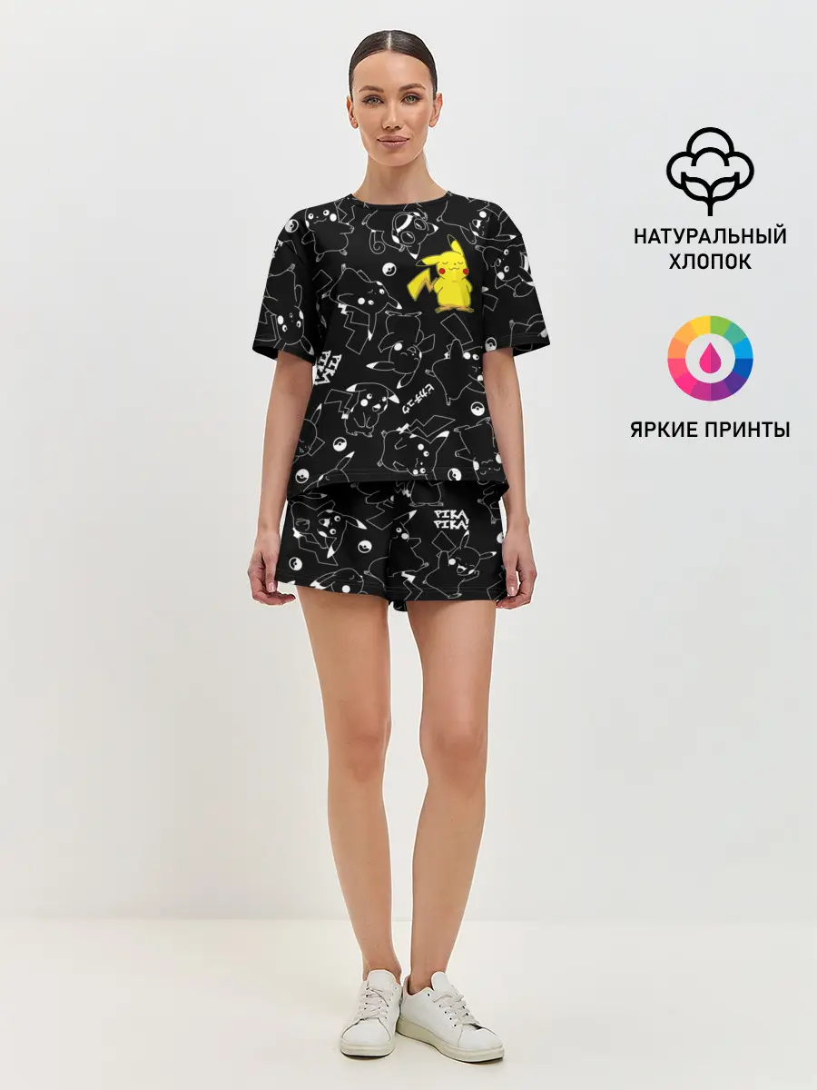 Женская пижама с шортами / ПИКАЧУ