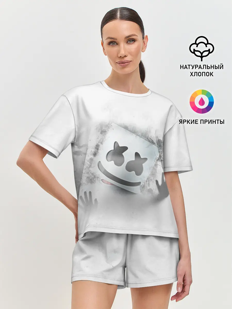 Женская пижама с шортами / Marshmello