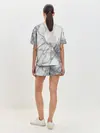 Женская пижама с шортами / Мрамор