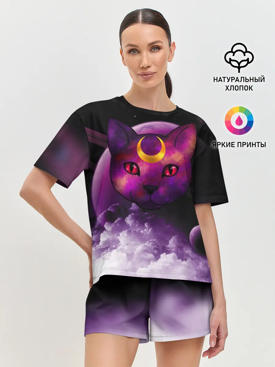 Женская пижама с шортами / КОСМОС КИСЫ