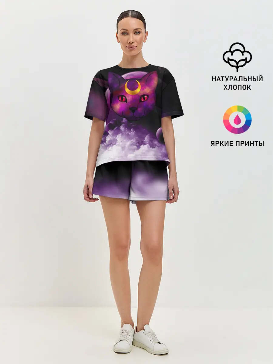 Женская пижама с шортами / КОСМОС КИСЫ