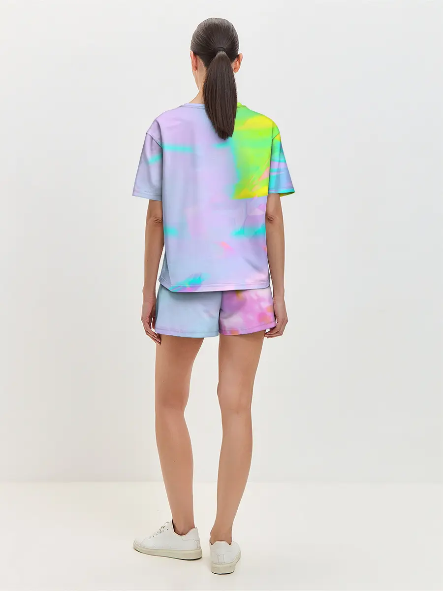 Женская пижама с шортами / ЦВЕТНАЯ МУН