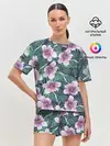Женская пижама с шортами / Тропический цветок