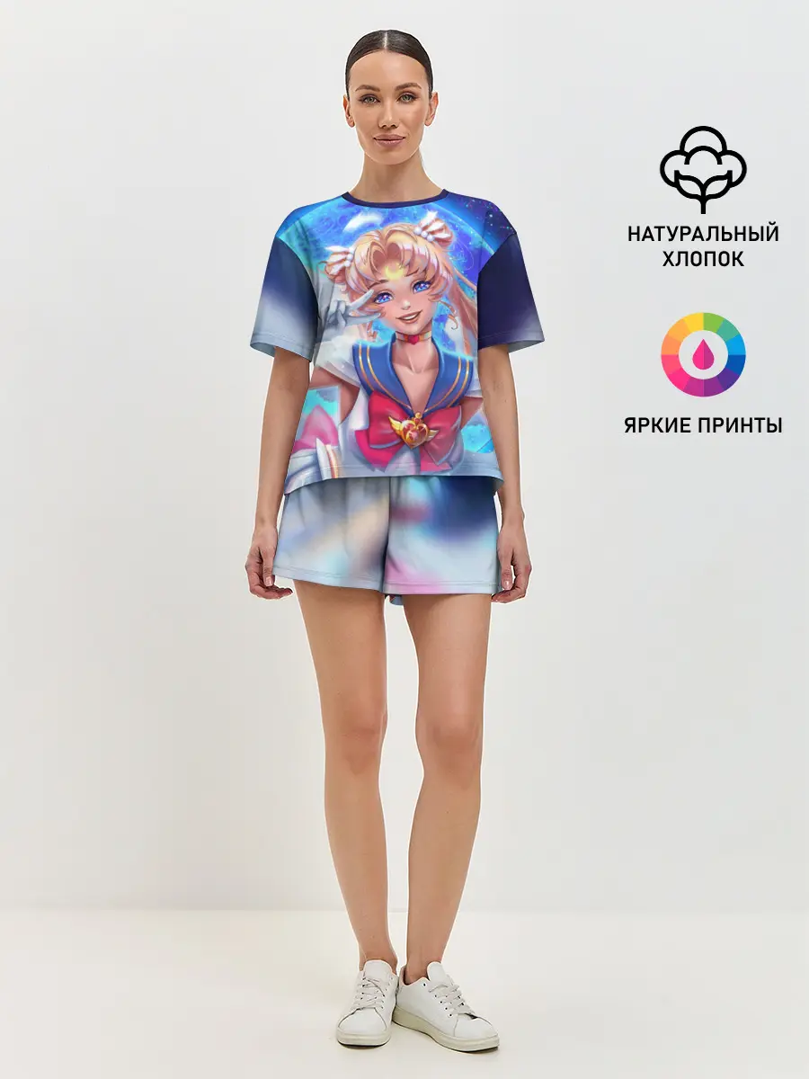 Женская пижама с шортами / КРЫЛЬЯ АНИМЕ