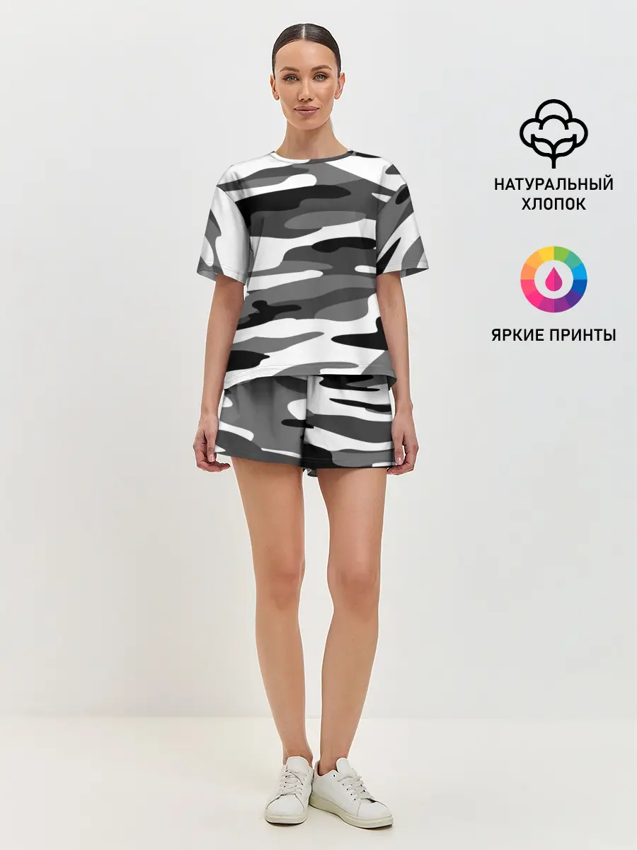 Женская пижама с шортами / Камуфляж Sabaton без лого