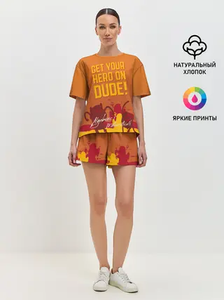 Женская пижама с шортами / Get your hero on DUDE