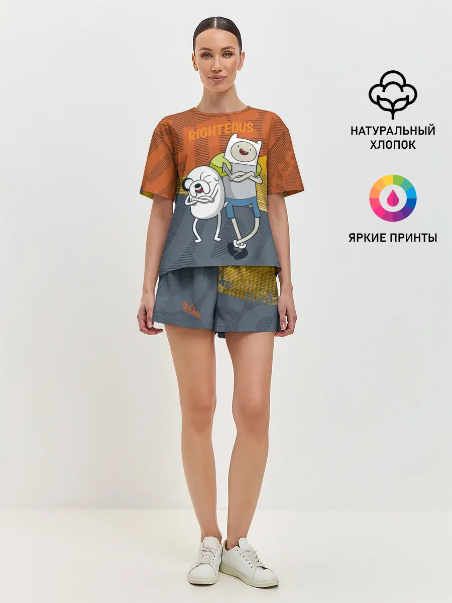 Женская пижама с шортами / Финн и Джейк