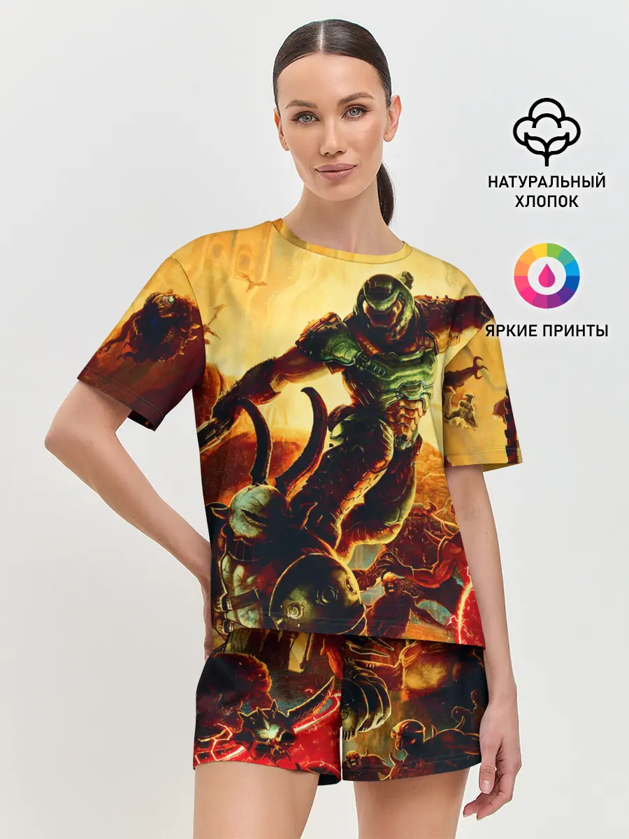 Женская пижама с шортами / Doom Eternal