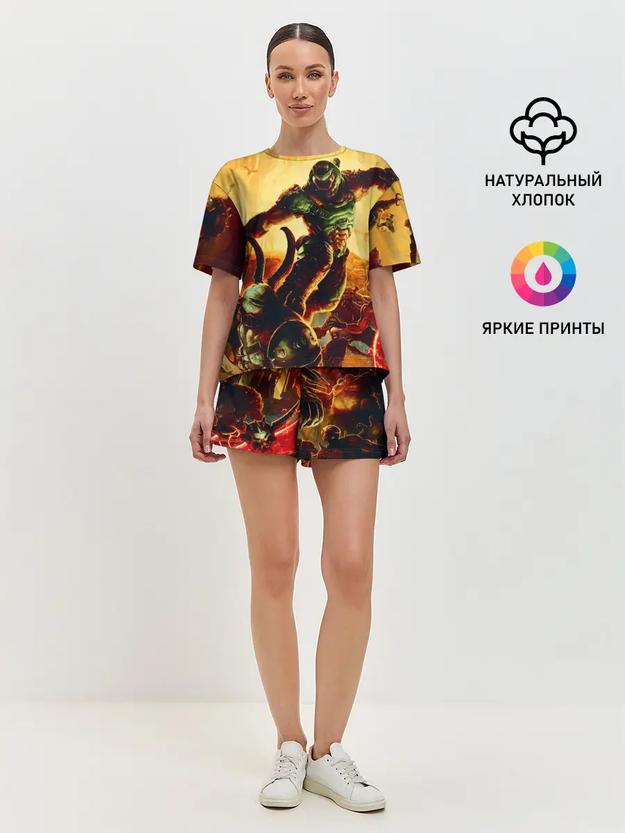Женская пижама с шортами / Doom Eternal