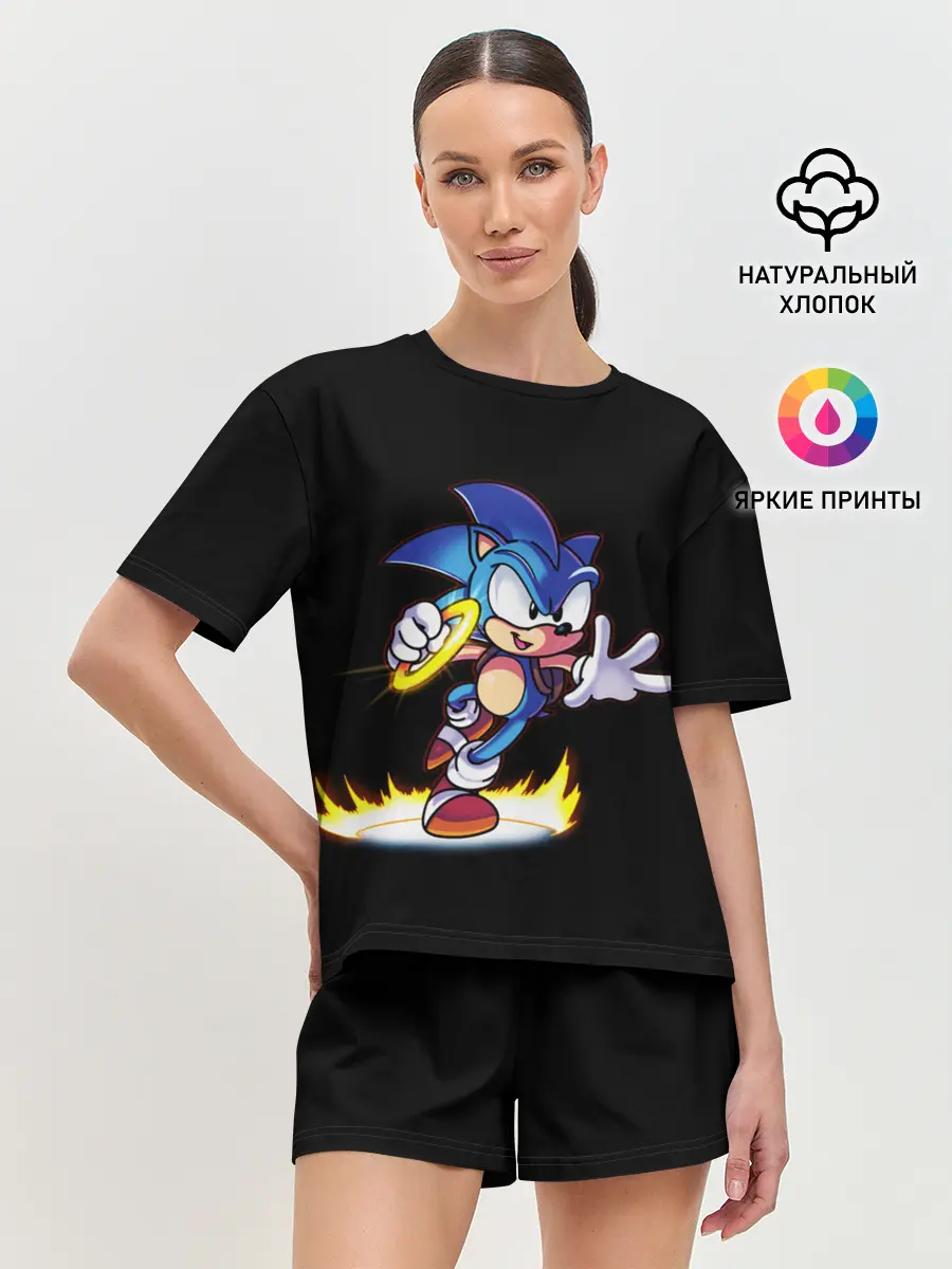 Женская пижама с шортами / Sonic