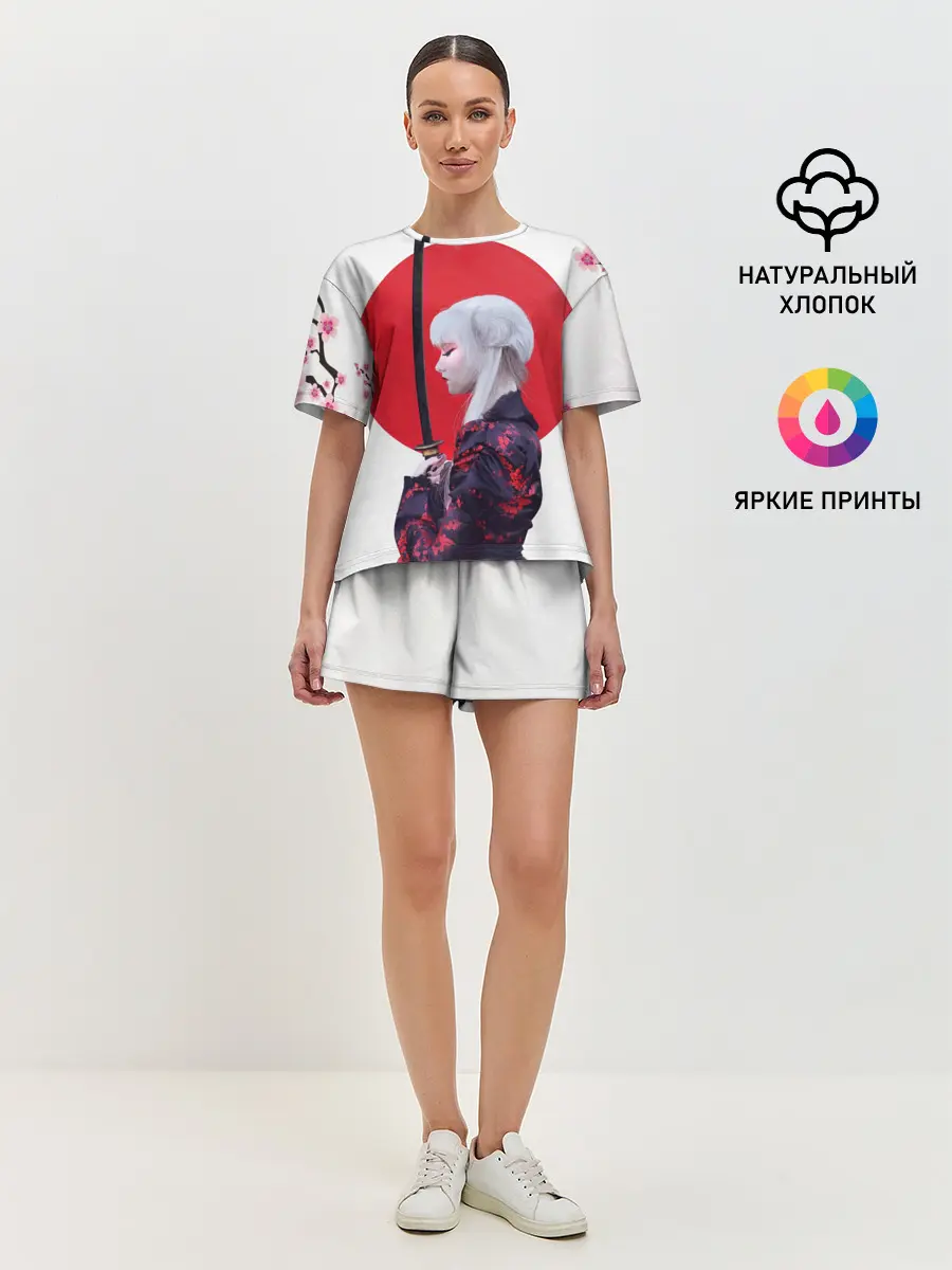 Женская пижама с шортами / Самурай