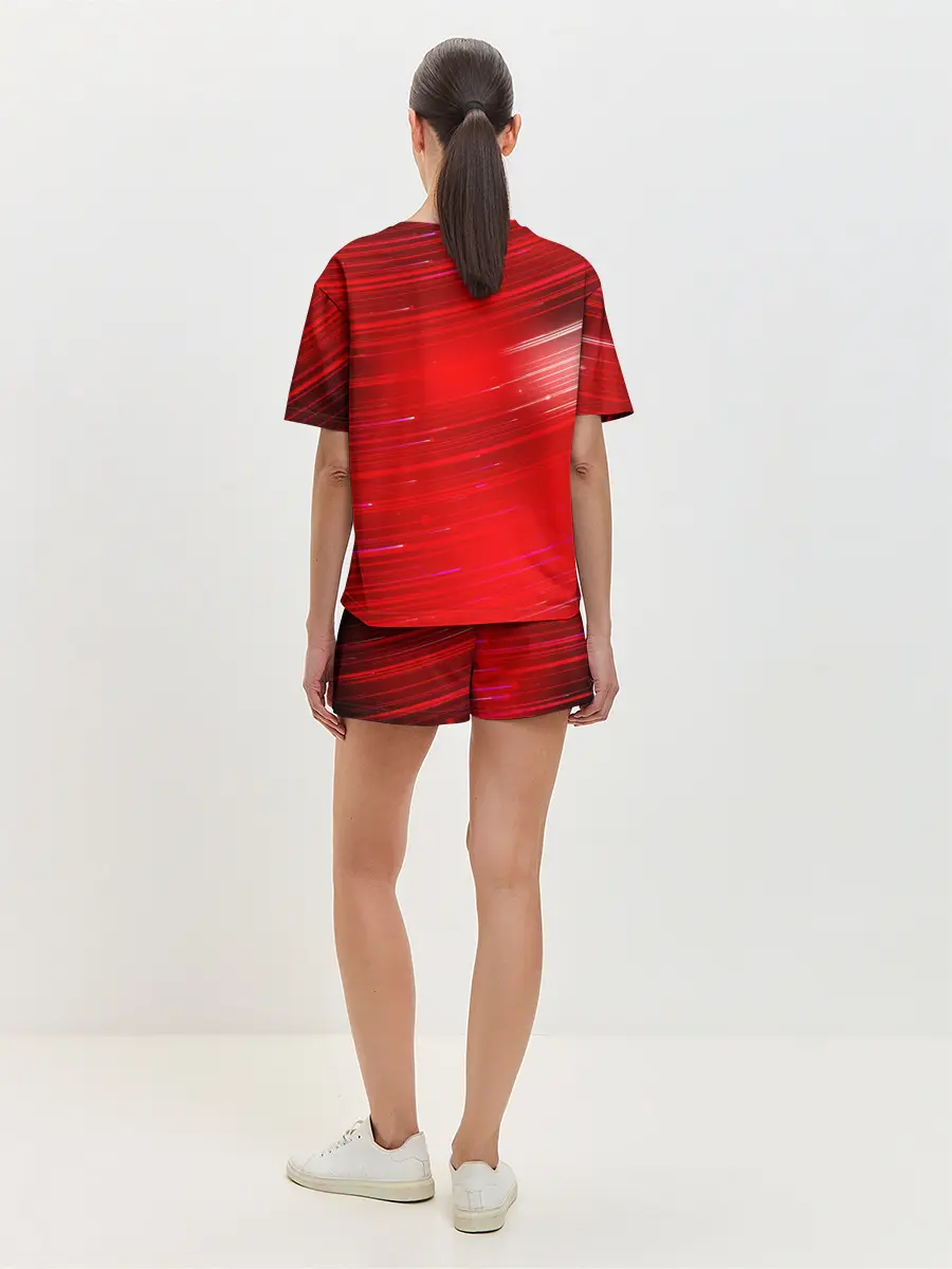 Женская пижама с шортами / Красный свет