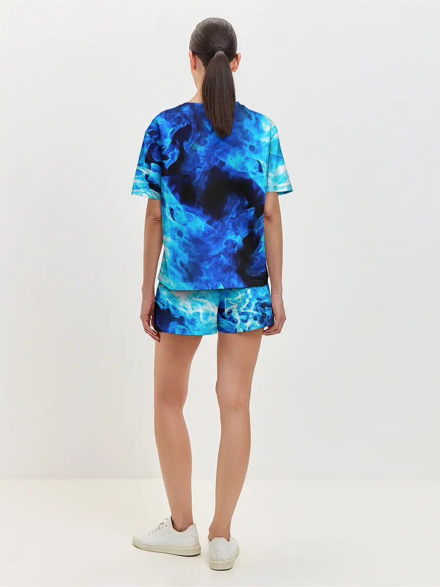 Женская пижама с шортами / СИНИЙ ОГОНЬ | BLUE FIRE