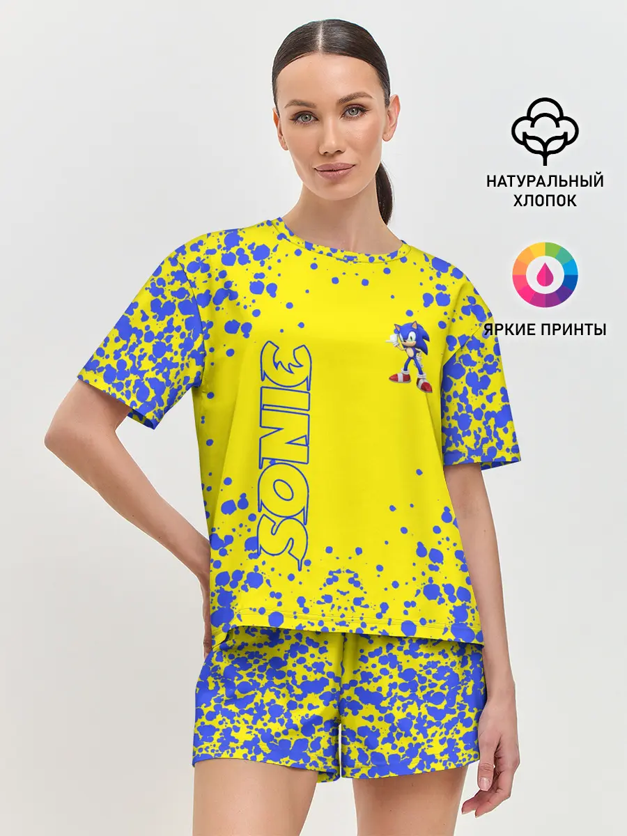 Женская пижама с шортами / Sonic.