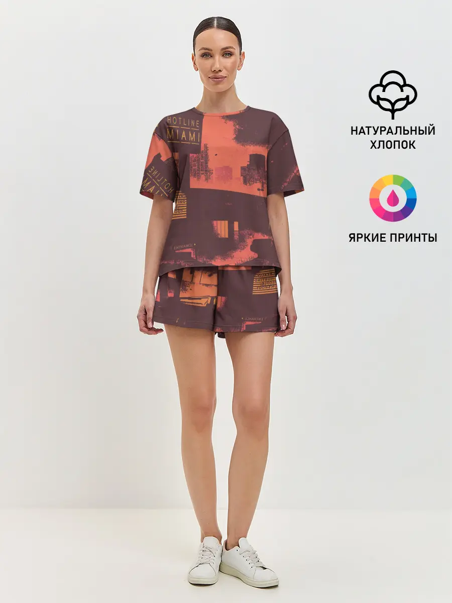 Женская пижама с шортами / Hotline miami