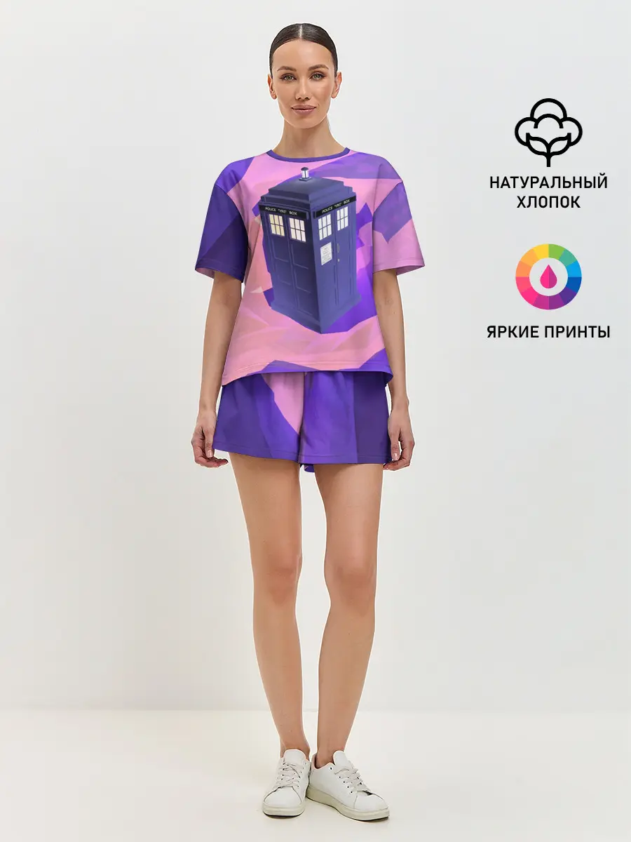 Женская пижама с шортами / CRAZY TARDIS