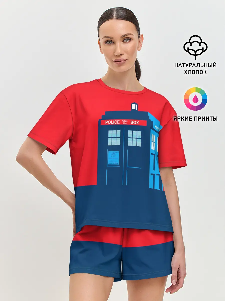 Женская пижама с шортами / IN TARDIS WE TRUST