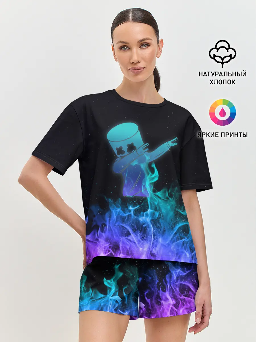 Женская пижама с шортами / Marshmello Fortnite