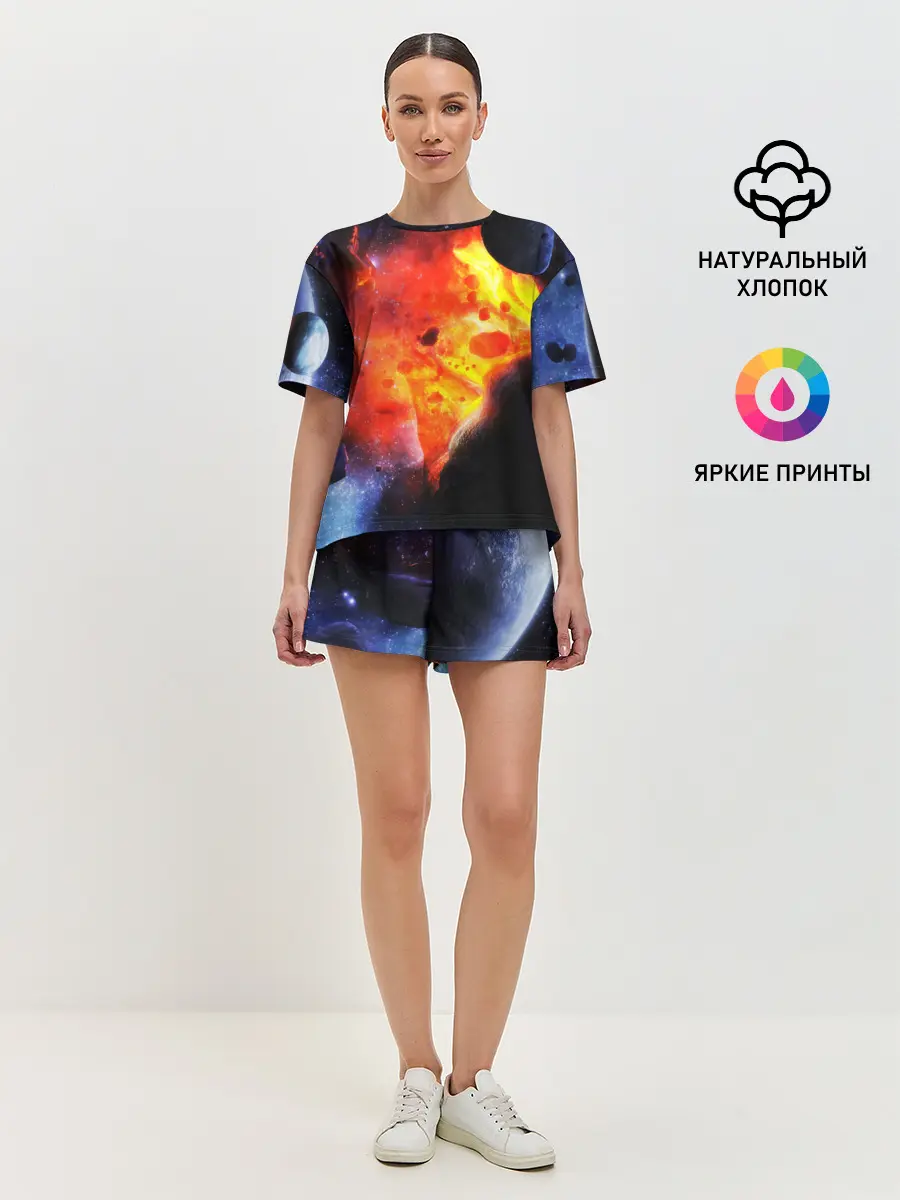 Женская пижама с шортами / NEBULA