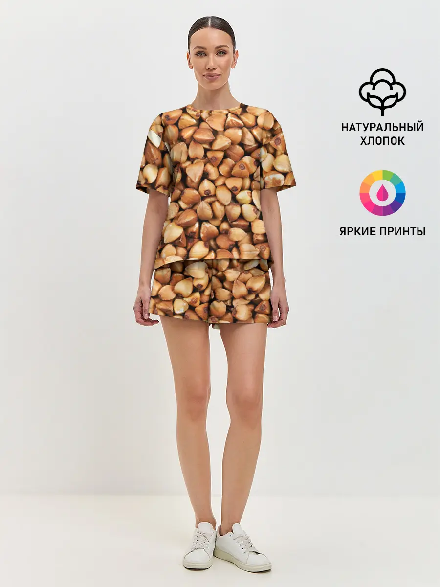 Женская пижама с шортами / Гречка