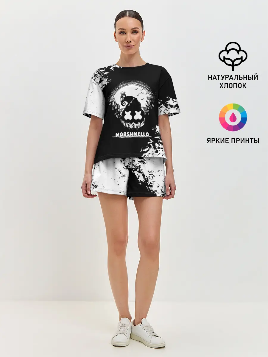 Женская пижама с шортами / Marshmello Кошмар