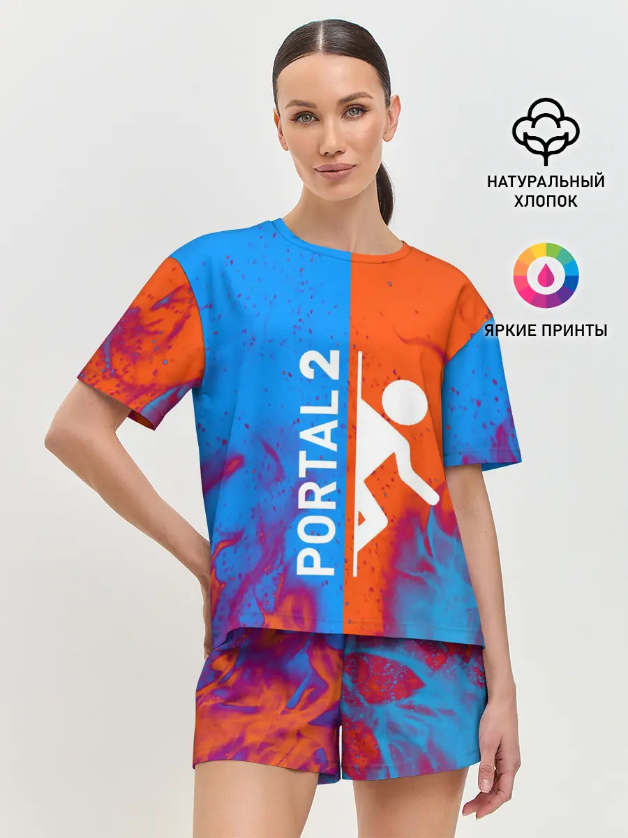 Женская пижама с шортами / PORTAL 2