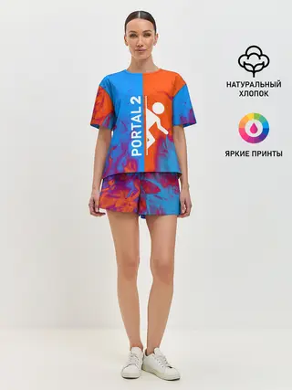 Женская пижама с шортами / PORTAL 2