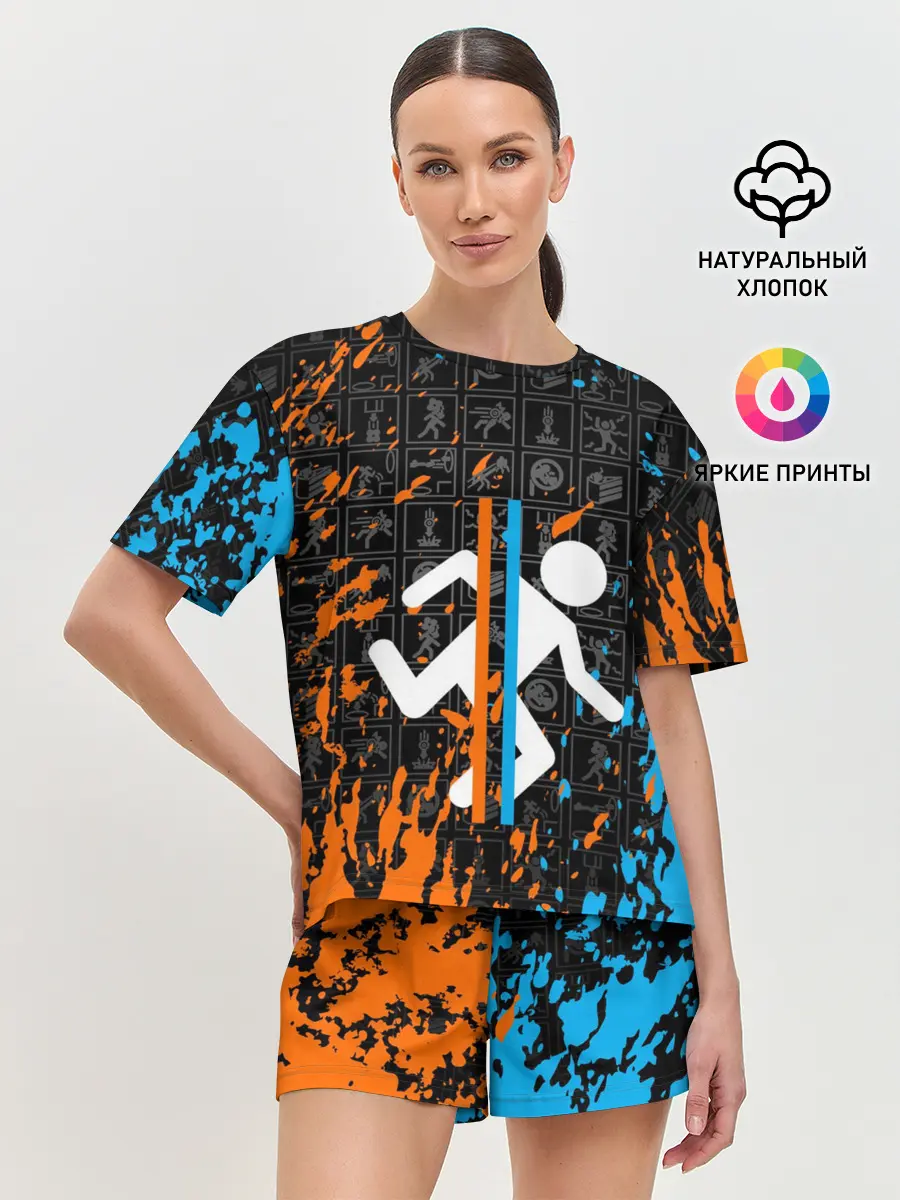 Женская пижама с шортами / PORTAL 2