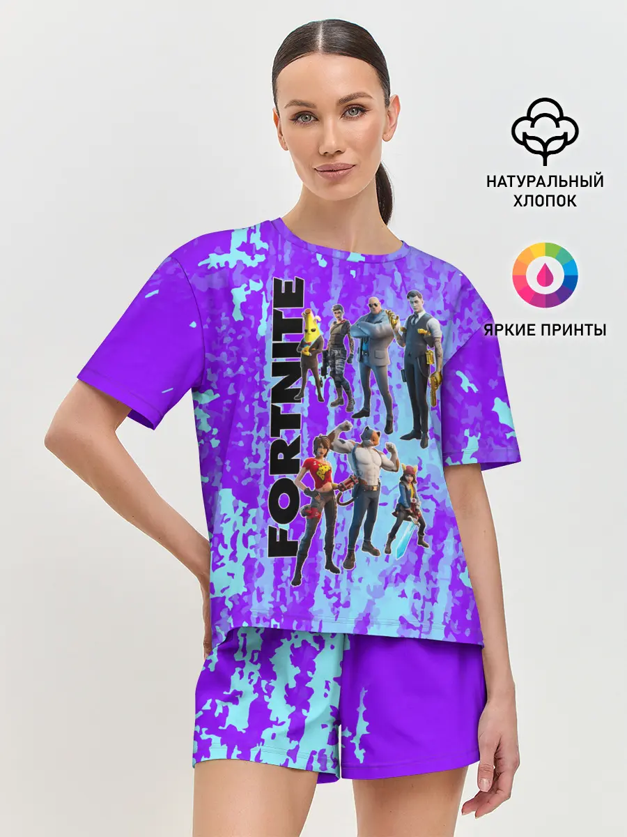 Женская пижама с шортами / Fortnite