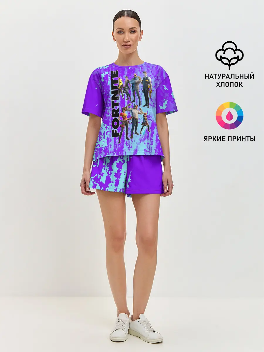Женская пижама с шортами / Fortnite