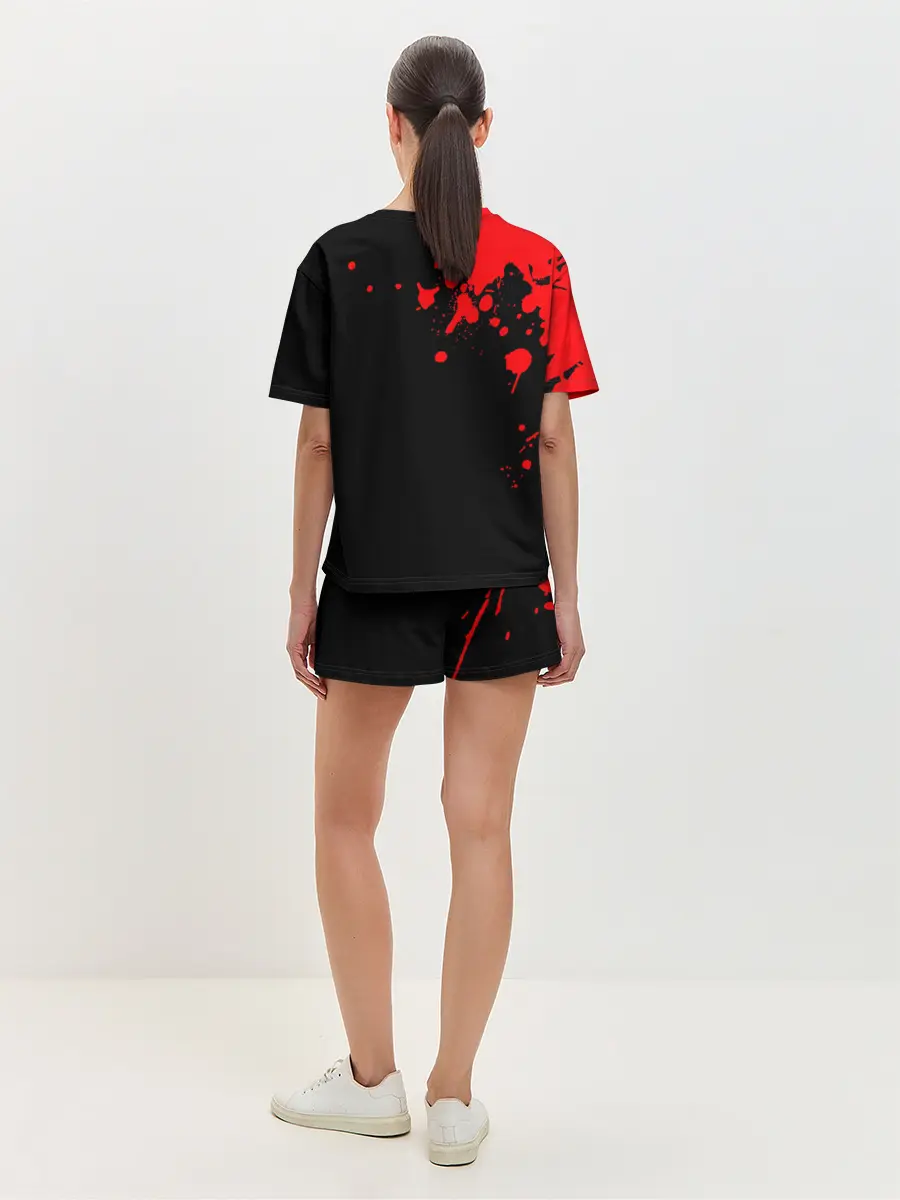 Женская пижама с шортами / Не трогай меня, не дыши на меня