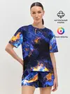 Женская пижама с шортами / Космос