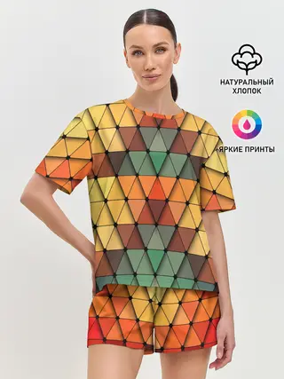 Женская пижама с шортами / Геометрия