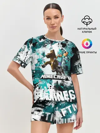 Женская пижама с шортами / Minecraft / Майнкрафт