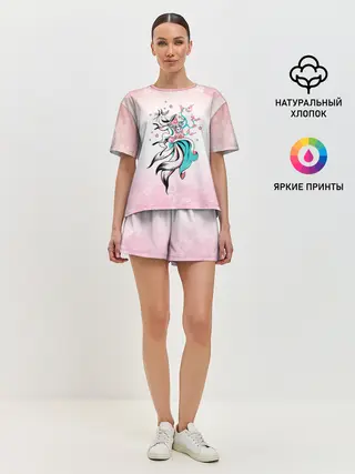 Женская пижама с шортами / ЛИСА И САКУРА | FOX AND SAKURA